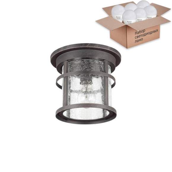 Уличный светильник Odeon Light Virta с лампочкой 4044/1C+Lamps E27 P45 Уличный светильник Odeon Light Virta с лампочкой 4044/1C+Lamps E27 P45