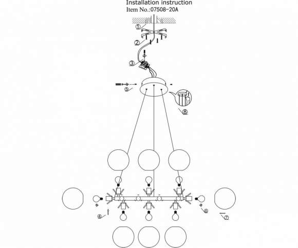 Подвесная люстра Kink Light Сида 07508-20,20 (20419)