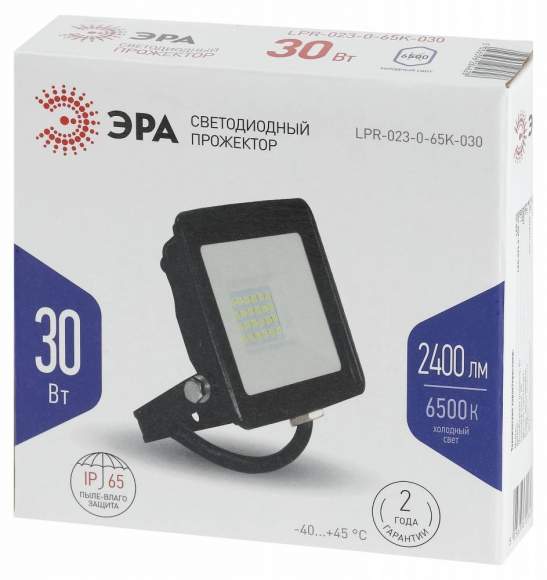 Прожектор светодиодный уличный Эра LPR-023-0-65K-030 (Б0052023) Прожектор светодиодный уличный Эра LPR-023-0-65K-030 (Б0052023)
