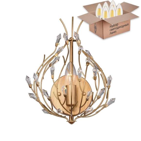 Бра с лампочкой Favourite Batun 2020-1W+Lamps E14 Свеча Бра с лампочкой Favourite Batun 2020-1W+Lamps E14 Свеча