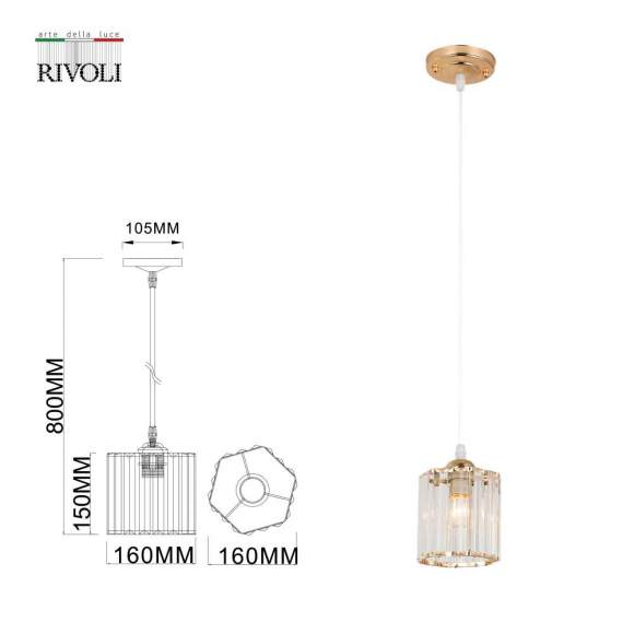 Подвесной светильник Rivoli Angelina 9077-201 (Б0052878) Подвесной светильник Rivoli Angelina 9077-201 (Б0052878)