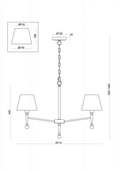 Подвесная люстра Rosemary Freya FR5190PL-05BS2 Подвесная люстра Rosemary Freya FR5190PL-05BS2