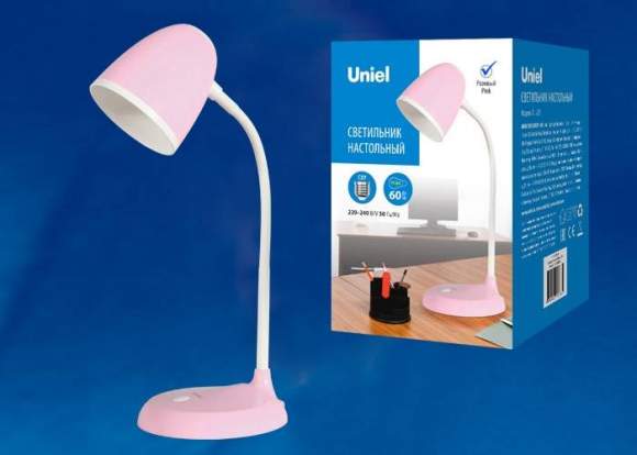 Настольная лампа Uniel Standard TLI-228 PINK E27 (UL-00003653)