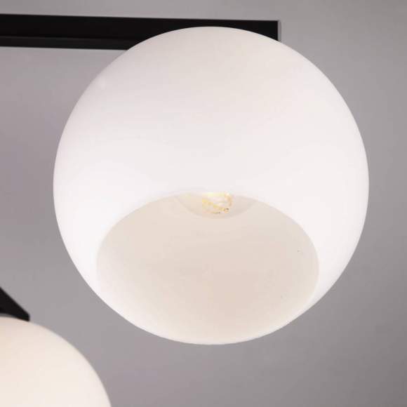 30145/6 хром/венге хром/венге Потолочная люстра со стеклянными плафонами Eurosvet Blasco