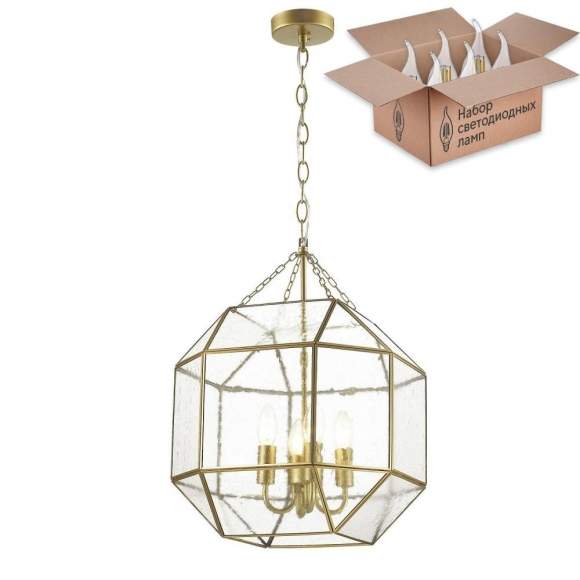 Люстра с лампочками Favourite Quadratum 1948-4P+Lamps