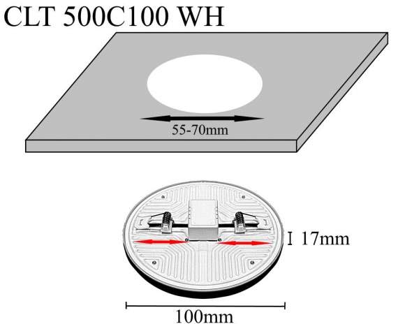 Встраиваемый светильник Crystal Lux CLT 500C100 WH Встраиваемый светильник Crystal Lux CLT 500C100 WH
