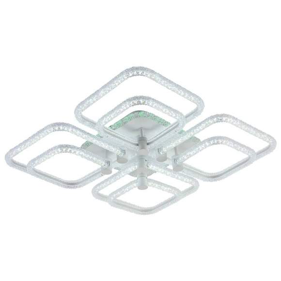 Светодиодная диммируемая люстра с ПДУ Profit Light 8049/4+4 WHT C 200W+8W RGB