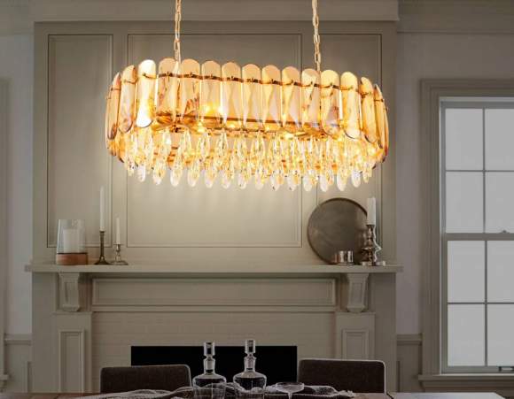 Подвесная люстра Ambrella light TR5074/8 GD/TI/CL Подвесная люстра Ambrella light TR5074/8 GD/TI/CL