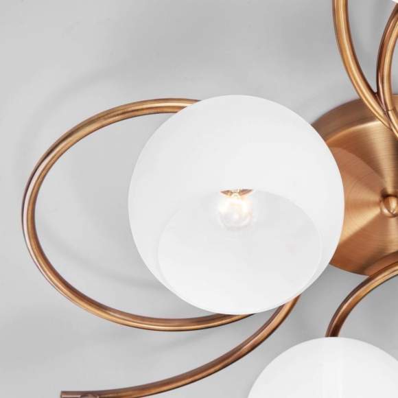 30144/6 античная бронза античная бронза Потолочная люстра со стеклянными плафонами Eurosvet Alba