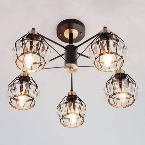 70075/5 черный Потолочная люстра ЕВРОСВЕТ Lord 70075/5 черный Потолочная люстра ЕВРОСВЕТ Lord