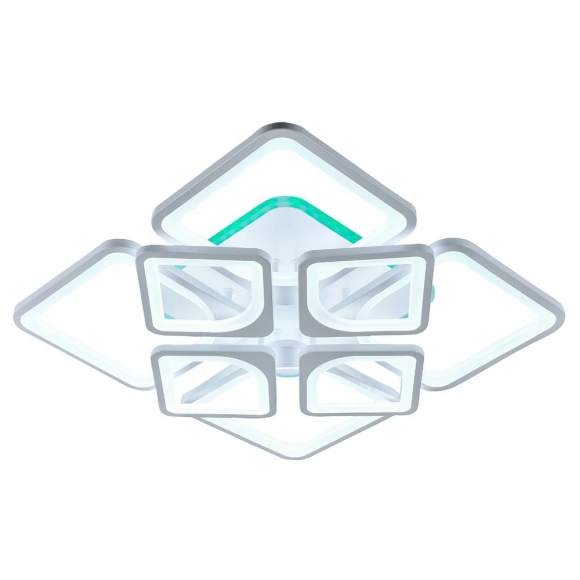 Светодиодная диммируемая люстра с ПДУ Profit Light 8057/4+4 WHT A 224W+10W RGB