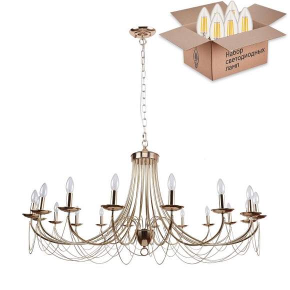 Подвесная люстра с лампочками F-Promo Plini 2591-18P+Lamps E14 Свеча Подвесная люстра с лампочками F-Promo Plini 2591-18P+Lamps E14 Свеча