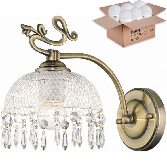 Бра с лампочкой Velante 733-501-01+Lamps E27 P45 Бра с лампочкой Velante 733-501-01+Lamps E27 P45