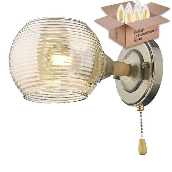 Бра с лампочкой Velante 214-501-01+Lamps E27 P45