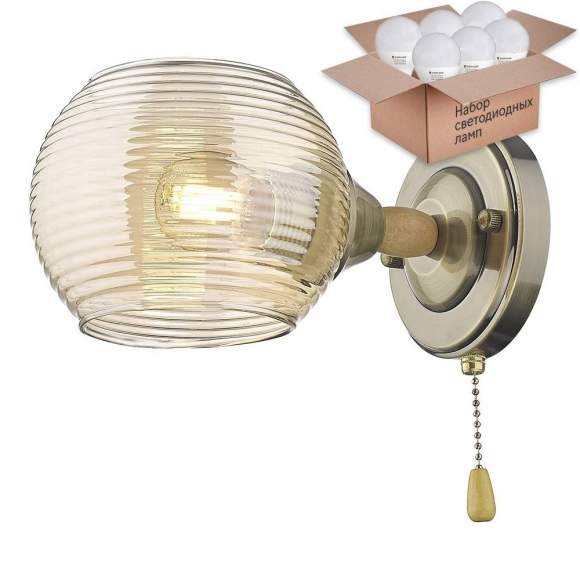 Бра с лампочкой Velante 214-501-01+Lamps E27 P45