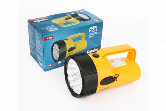 Ручной светодиодный прожекторный фонарь на аккумуляторе. Дистанция освещения - 30м. Camelion LED29314 (10471)