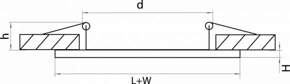 214546 Рамка для четырех встраиваемых светильников Lightstar Quadro серии Domino