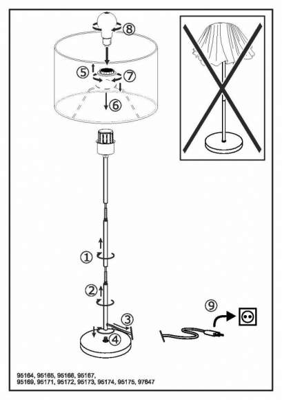 Торшер Eglo Viserbella 97647 Торшер Eglo Viserbella 97647
