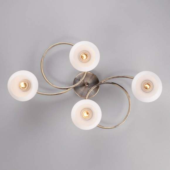 30144/4 античная бронза античная бронза Потолочная люстра со стеклянными плафонами Eurosvet Sharon 30144/4 античная бронза античная бронза Потолочная люстра со стеклянными плафонами Eurosvet Sharon