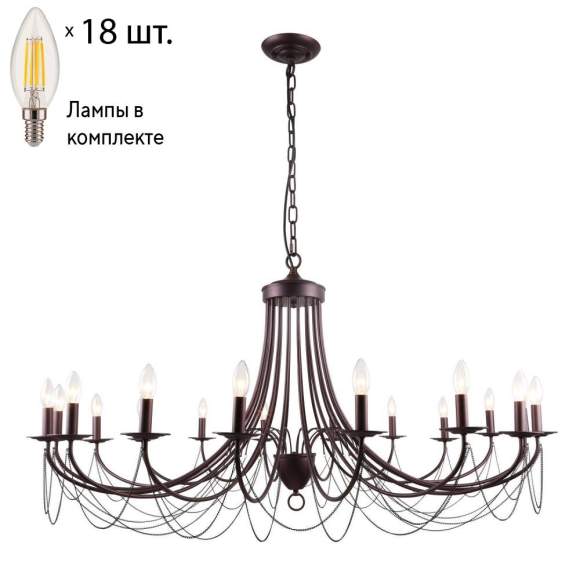 Подвесная люстра с лампочками F-Promo Plini 2590-18P+Lamps E14 Свеча