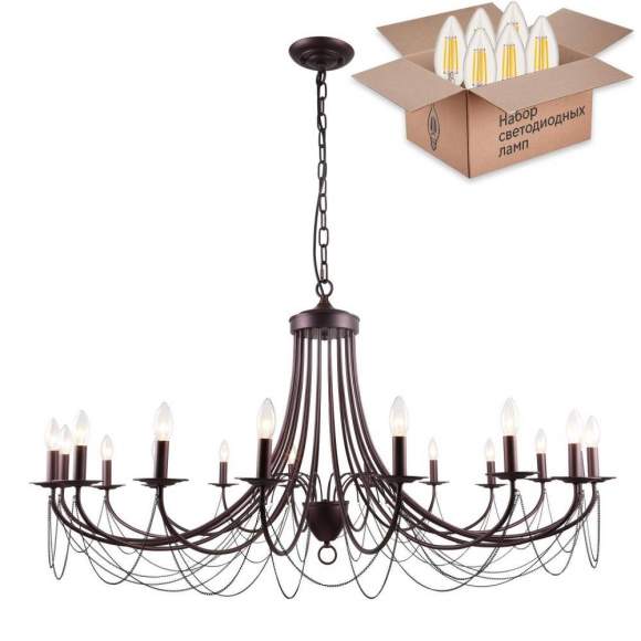 Подвесная люстра с лампочками F-Promo Plini 2590-18P+Lamps E14 Свеча Подвесная люстра с лампочками F-Promo Plini 2590-18P+Lamps E14 Свеча