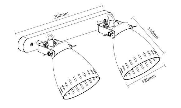 WML-428-2 С01 Спот настенный Camelion New York 13064 WML-428-2 С01 Спот настенный Camelion New York 13064
