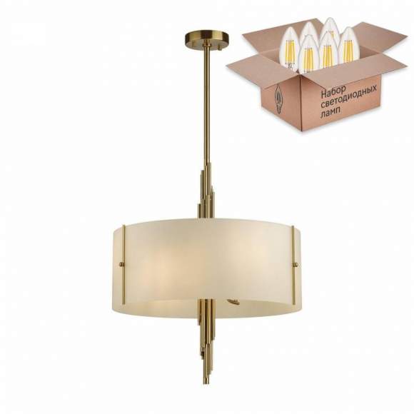 Люстра на штанге Odeon Margaret с лампочками 5415/6+Lamps E27 Свеча