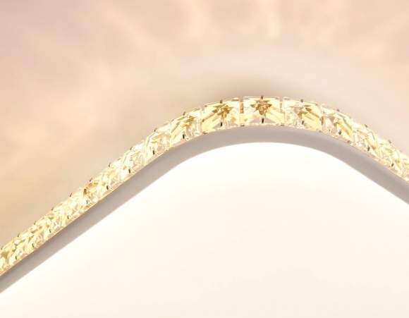 Потолочный светодиодный светильник с ПДУ ИК Ambrella light Crystal FF75