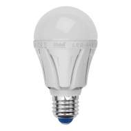Лампа светодиодная А E27 8W 4000K (Белый) матовая Uniel Яркая LED-A60 8W/NW/E27/FR PLP01WH картон (UL-00001523)
