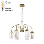 Подвесная люстра с лампочками Favourite Duke 2969-6P+Lamps E14 Свеча Подвесная люстра с лампочками Favourite Duke 2969-6P+Lamps E14 Свеча