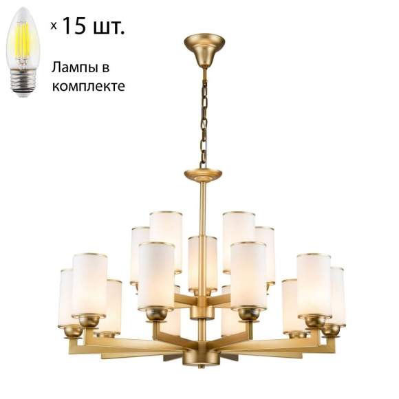 Люстра подвесная Favourite Sollemnis с лампочками 2621-15P+Lamps E27 Свеча