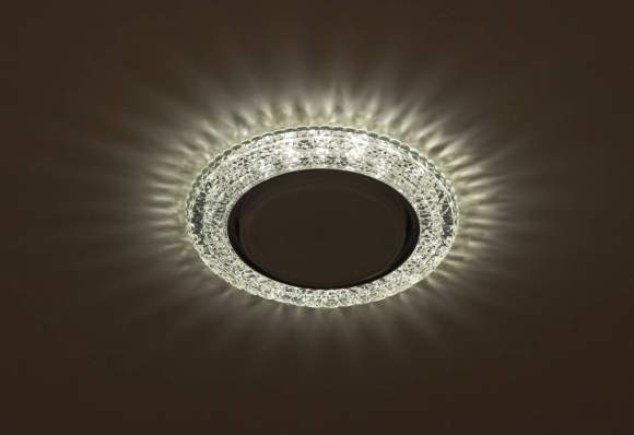 Точечный встраиваемый светильник cо светодиодной подсветкой ЭРА DK LD26 SL/WH Б0029638