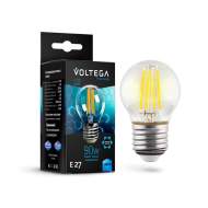 Филаметная светодиодная лампа Е27 6.5W 4000К (белый) Crystal Voltega 7139