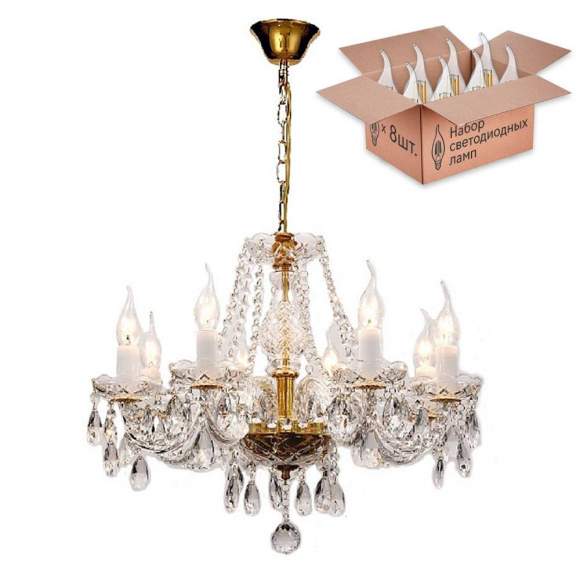Люстра с лампочками Favourite Monreal 1735-8P+Lamps Люстра с лампочками Favourite Monreal 1735-8P+Lamps