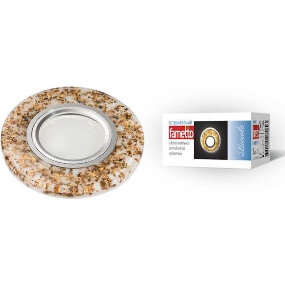 Встраиваемый светильник с подсветкой Fametto Luciole DLS-L108 GU5.3 CHROME-WHITE UL-00000359 Встраиваемый светильник с подсветкой Fametto Luciole DLS-L108 GU5.3 CHROME-WHITE UL-00000359
