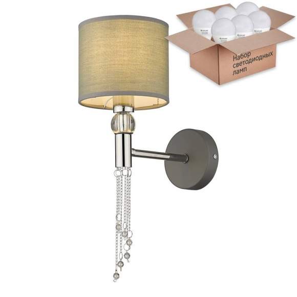 Бра с лампочкой Velante 292-101-01+Lamps E14 P45 Бра с лампочкой Velante 292-101-01+Lamps E14 P45