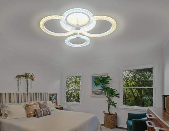 Потолочная светодиодная люстра с пультом ДУ (инфракрасный) Ambrella light Acrylica FA4061