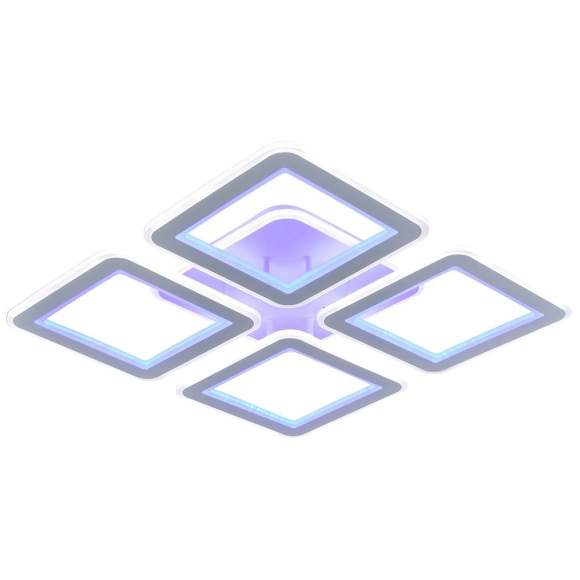 Светодиодная люстра с ПДУ Profit Light 8009/4 WHT 166W+128W BL+YL Светодиодная люстра с ПДУ Profit Light 8009/4 WHT 166W+128W BL+YL