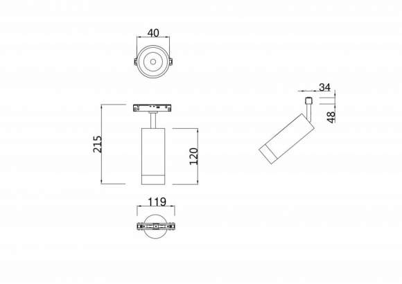 Трековый светильник 7W 4000К для магнитного шинопровода Maytoni Focus LED TR019-2-7W4K-W Трековый светильник 7W 4000К для магнитного шинопровода Maytoni Focus LED TR019-2-7W4K-W