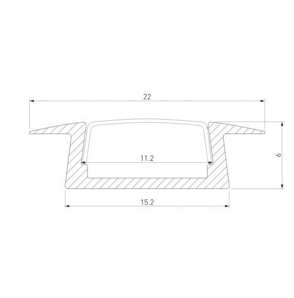 2м. Встраиваемый алюминиевый профиль для светодиодной ленты Elektrostandard LL-2-ALP007 (a041812) 2м. Встраиваемый алюминиевый профиль для светодиодной ленты Elektrostandard LL-2-ALP007 (a041812)