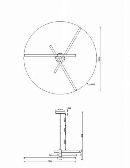 Люстра на штанге Maytoni Axis MOD106CL-L40G3K Люстра на штанге Maytoni Axis MOD106CL-L40G3K