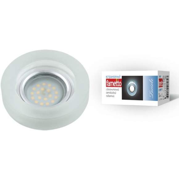 Встраиваемый светильник с подсветкой Fametto Luciole DLS-L110 GU5.3 CHROME-MATT CLEAR UL-00000361