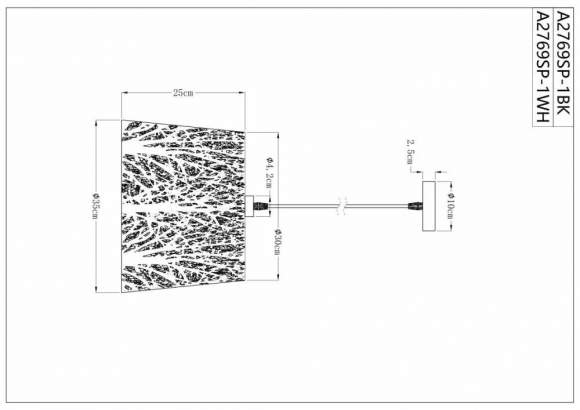 Подвесной светильник Arte lamp Celesta A2769SP-1BK