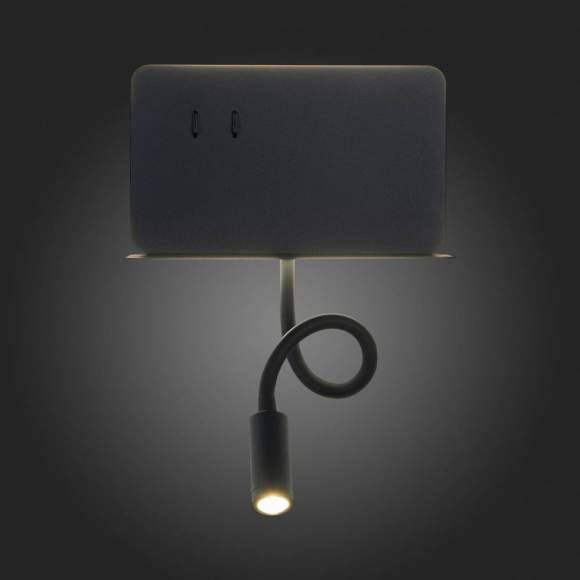 Настенный светодиодный светильник спот с полочкой, USB порт ST Luce Pinaggio SL1576.401.02 Настенный светодиодный светильник спот с полочкой, USB порт ST Luce Pinaggio SL1576.401.02