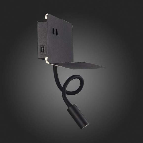 Настенный светодиодный светильник спот с полочкой, USB порт ST Luce Pinaggio SL1576.401.02 Настенный светодиодный светильник спот с полочкой, USB порт ST Luce Pinaggio SL1576.401.02