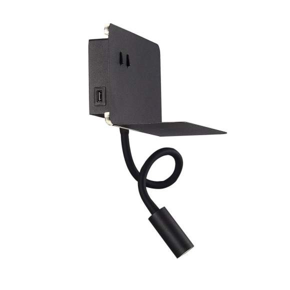 Настенный светодиодный светильник спот с полочкой, USB порт ST Luce Pinaggio SL1576.401.02 Настенный светодиодный светильник спот с полочкой, USB порт ST Luce Pinaggio SL1576.401.02