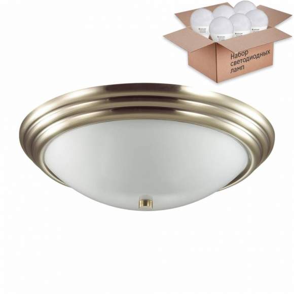 Настенно-потолочный светильник Lumion Kayla с лампочками 5262/3C+Lamps E27 P45