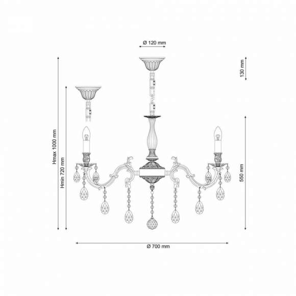 Подвесная люстра Lucia Tucci Firenze 141.8 Coffe Gold