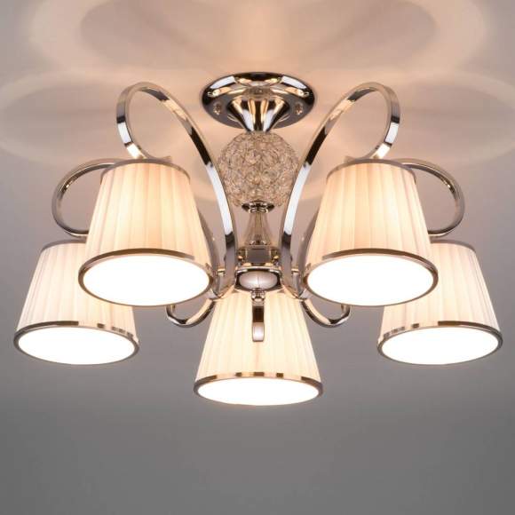 60088/5 хром хром Потолочная люстра с абажурами Eurosvet Tessa 60088/5 хром хром Потолочная люстра с абажурами Eurosvet Tessa