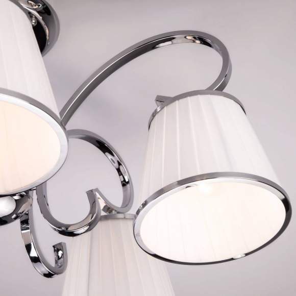 60088/5 хром хром Потолочная люстра с абажурами Eurosvet Tessa 60088/5 хром хром Потолочная люстра с абажурами Eurosvet Tessa